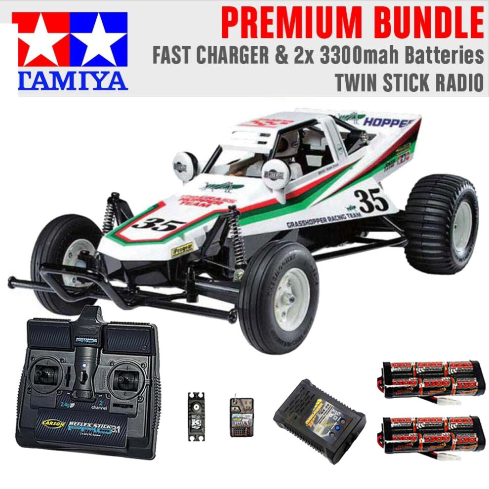 TAMIYA RC 58346 The Grasshopper off-road buggy 1:10 Premium Stick Radio Bundle