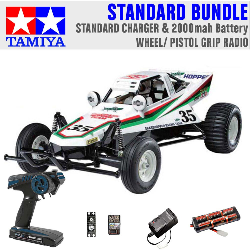 TAMIYA RC 58346 The Grasshopper off-road buggy 1:10 Standard Wheel Radio Bundle