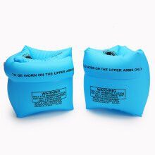 (Blue) Adult And Infant Double Airbags Thickened Inflatable Floating Sleeve Swim Ring