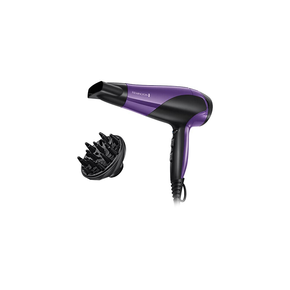 Remington Powerful Hair Dryer for professional fast styling with Ionic Conditioning for Frizz Free Hair - Diffuser & Concentrator Attachments