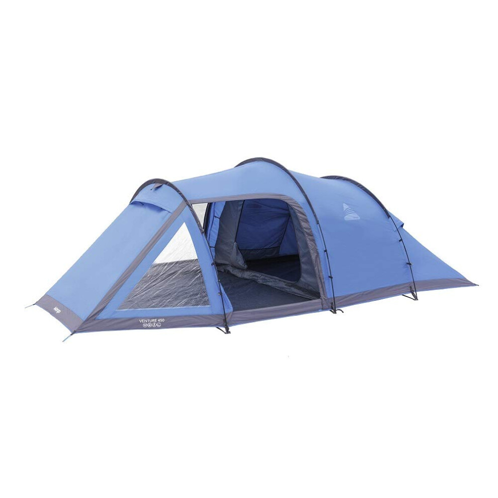 Vango Venture 450 4 ManTunnel Tent [Amazon Exclusive], Bedroom for 4 People with Large Porch Living Area, Ventilation and Windows, Waterproof, Camping-image-OPC-PDN5TJC-NEW