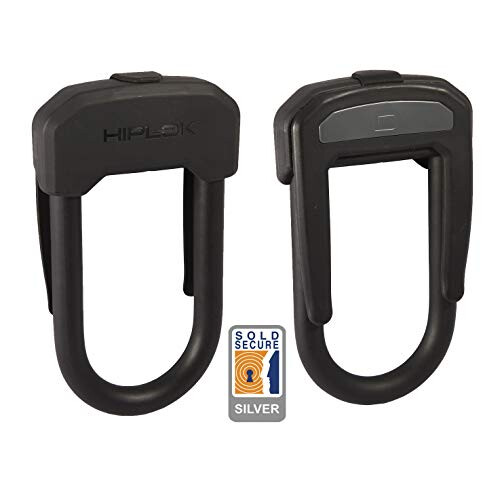 Hiplok D Wearable Bicycle D/U Lock, Black, 13 mm x 14 x 7 cm