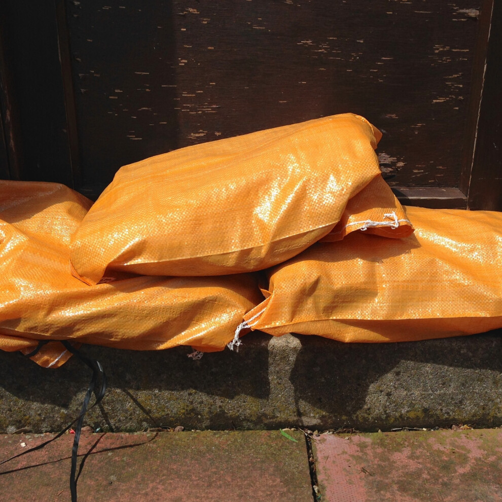 Yuzet (12) Orange Sandbag Polypropylene Woven Uv Proof Rot Proof - Empty