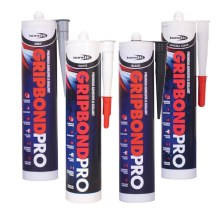(1, Grey) Bond It Grip Bond Pro Sealant & Adhesive Silicone Free Wood Steel UPVC Aquarium