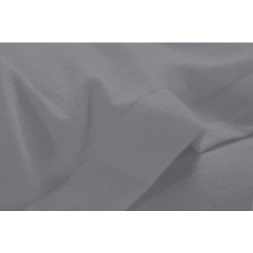 (Double, Grey) Thermal Flannelette Flat Bed Sheets, 100% Brushed Cotton, Luxurious Ultra-Soft 200 GSM, 10 Colours, UK Sizes Single to Super King 2