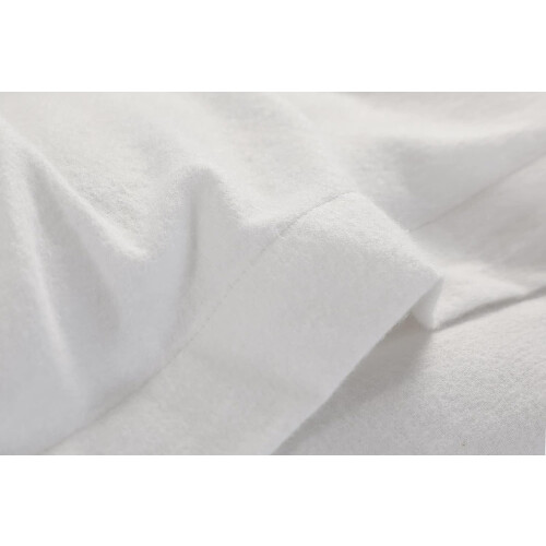 (King, White) Thermal Flannelette Flat Bed Sheets, 100% Brushed Cotton, Luxurious Ultra-Soft 200 GSM, 10 Colours, UK Sizes Single to Super King 2