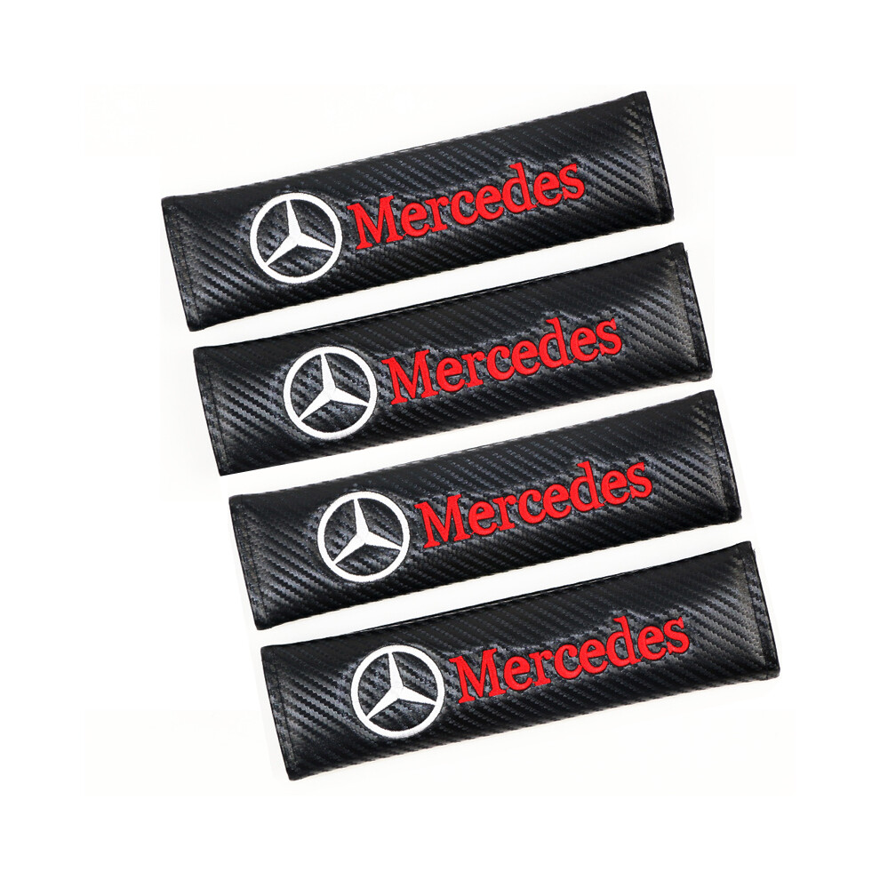 4 Pack Mercedes Car Seat Belt Cover Safety Shoulder Strap Cushion Pad