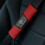 2PC MERCEDES BENZ Smooth Breathable Leather Seat Belt Shoulder Pad Red 1
