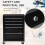 Homcom HOMCOM 5-Drawer Lockable Steel Tool Storage Cabinet Wheels Handle 2 Keys Black 3