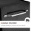 Homcom HOMCOM 5-Drawer Lockable Steel Tool Storage Cabinet Wheels Handle 2 Keys Black 6