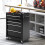 Homcom HOMCOM 5-Drawer Lockable Steel Tool Storage Cabinet Wheels Handle 2 Keys Black 7