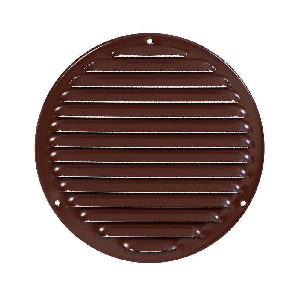 Brown Metal Round Air Vent Grille 200Mm / 240Mm 5056517971772