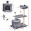 PawHut PawHut 81cm Cat Tree Climbing Tower for Indoor with Scratching Post Grey 2