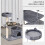 PawHut PawHut 81cm Cat Tree Climbing Tower for Indoor with Scratching Post Grey 4