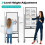 Casart Reversible White Board Height Adjustable Dry Erase Board W/ Black Markers 2