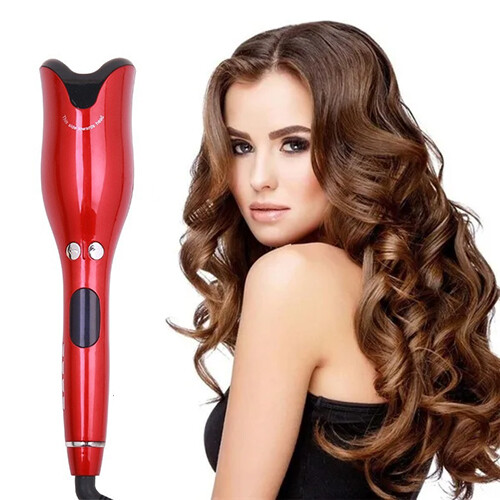 Professional Hair Curlers Wand Ceramic Heating Care Wave Curl Red 1
