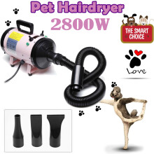 Dog Hair Dryer 2800W with 3 Different Nozzles Speed Adjustable Low Noise