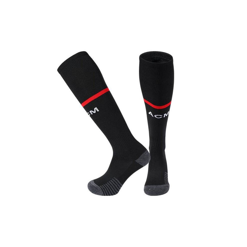 (Home, Kids(EU 30-36)) 24-25 Season Football Socks For AC Milan Kids & Adults Training Sport Racing Stocking