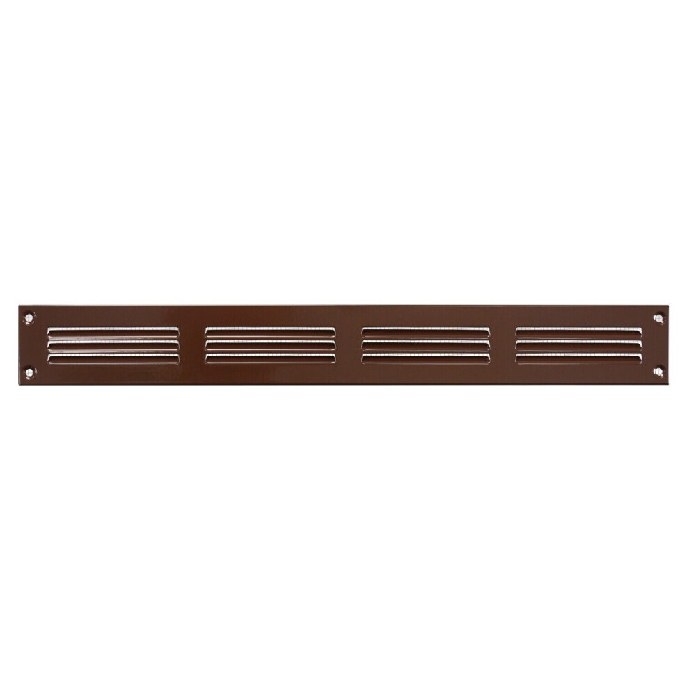 Brown Metal Air Vent Grille 400Mm X 50Mm 5056517971918
