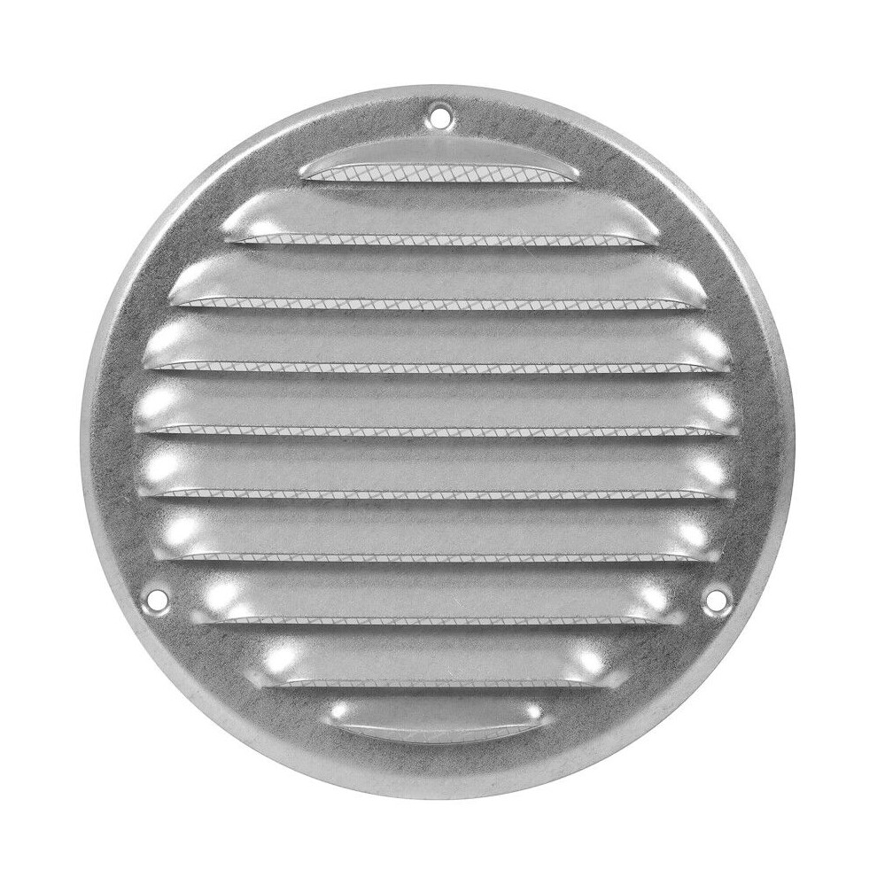 Galvanised Steel Round Air Vent Grille 125Mm / 164Mm 5056517971987