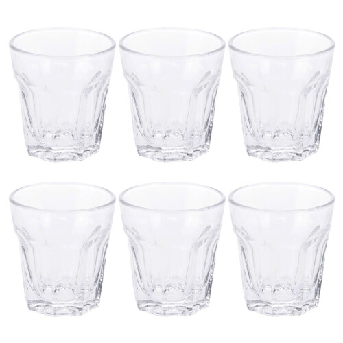 6er-Set Gläser für Wodka, Likör oder Shots, maschinenwaschbar