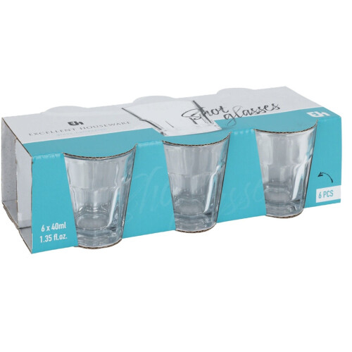 6er-Set Gläser für Wodka, Likör oder Shots, maschinenwaschbar 2