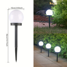 (Solar Ball Lawn Light?White Light?) 3 packs Solar Globe Lights Outdoor - Waterproof LED Garden Light