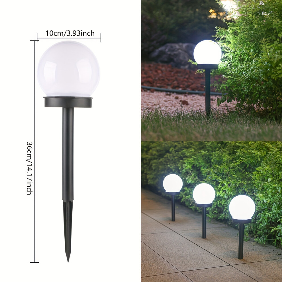 (Solar Ball Lawn Light?White Light?) 3 packs Solar Globe Lights Outdoor - Waterproof LED Garden Light
