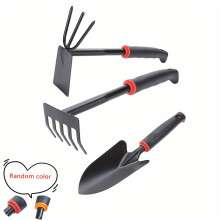 (4pcs Hand Tool Set) 4pcs Garden Hand Tool Set, Wide Shovel Hand Cultivator Rake