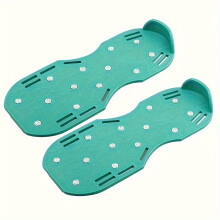 (Green) 4.2CM Grass Pegs Shoes Lawn Inflatable Pine Shoes Self Leveling Epoxy Garden Tools