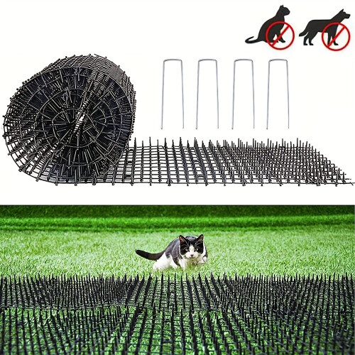 6.5ft Cat Scat Mat with Spikes - Outdoor Spike Deterrent to Stop Digging 1