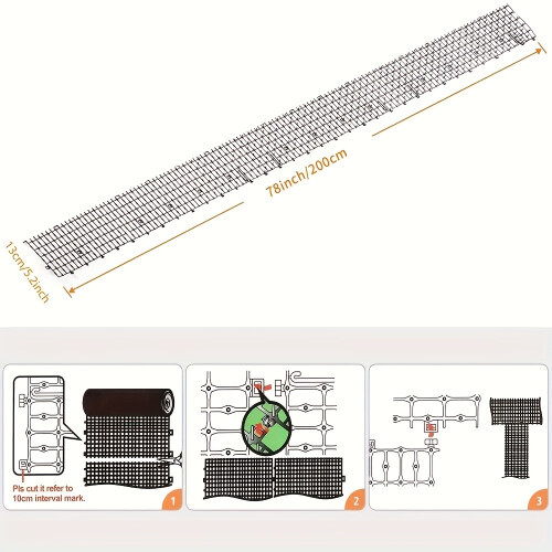 6.5ft Cat Scat Mat with Spikes - Outdoor Spike Deterrent to Stop Digging 2