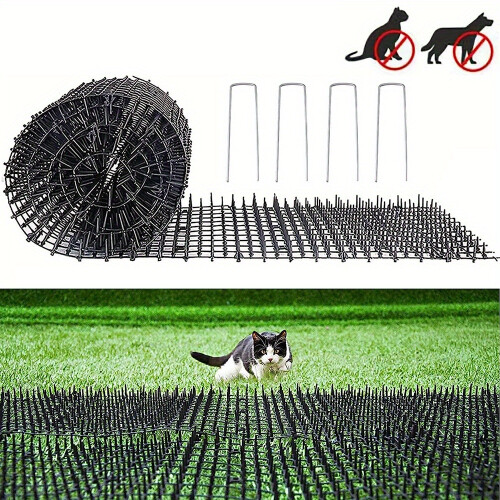 6.5ft Cat Scat Mat with Spikes - Outdoor Spike Deterrent to Stop Digging