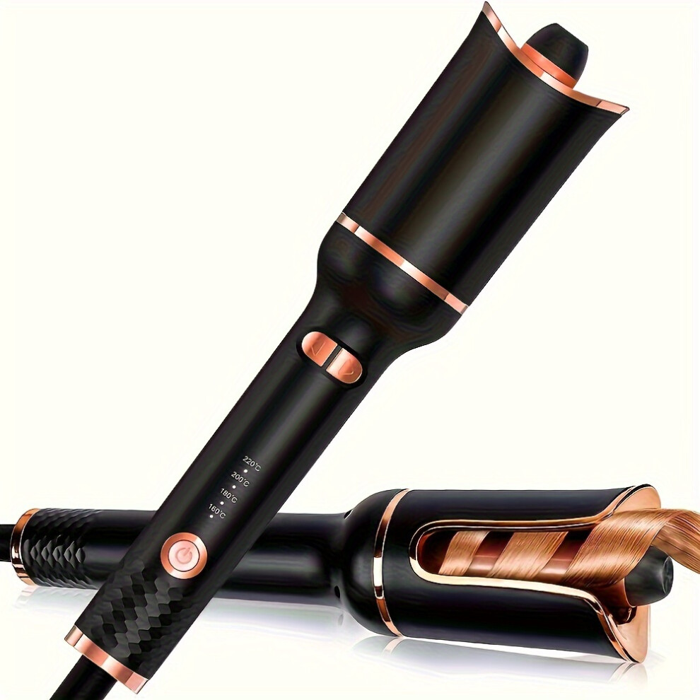 (Black) Automatic Hair Curler Ceramic Rotating Hair Curling Iron