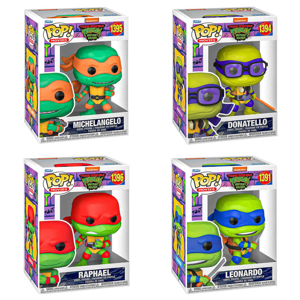 Funko Pop Styled Action Figure Model Toy Bnib TMNT Teenage mutant ninja turtles Leonardo Michelangelo Donatello Raphael