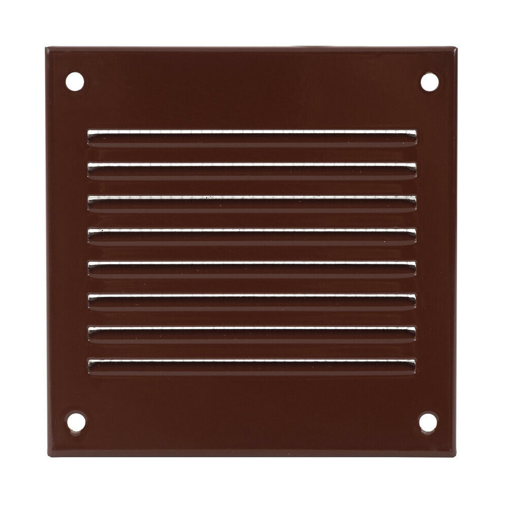 Brown Metal Air Vent Grille 100Mm X 100Mm 5056517972090