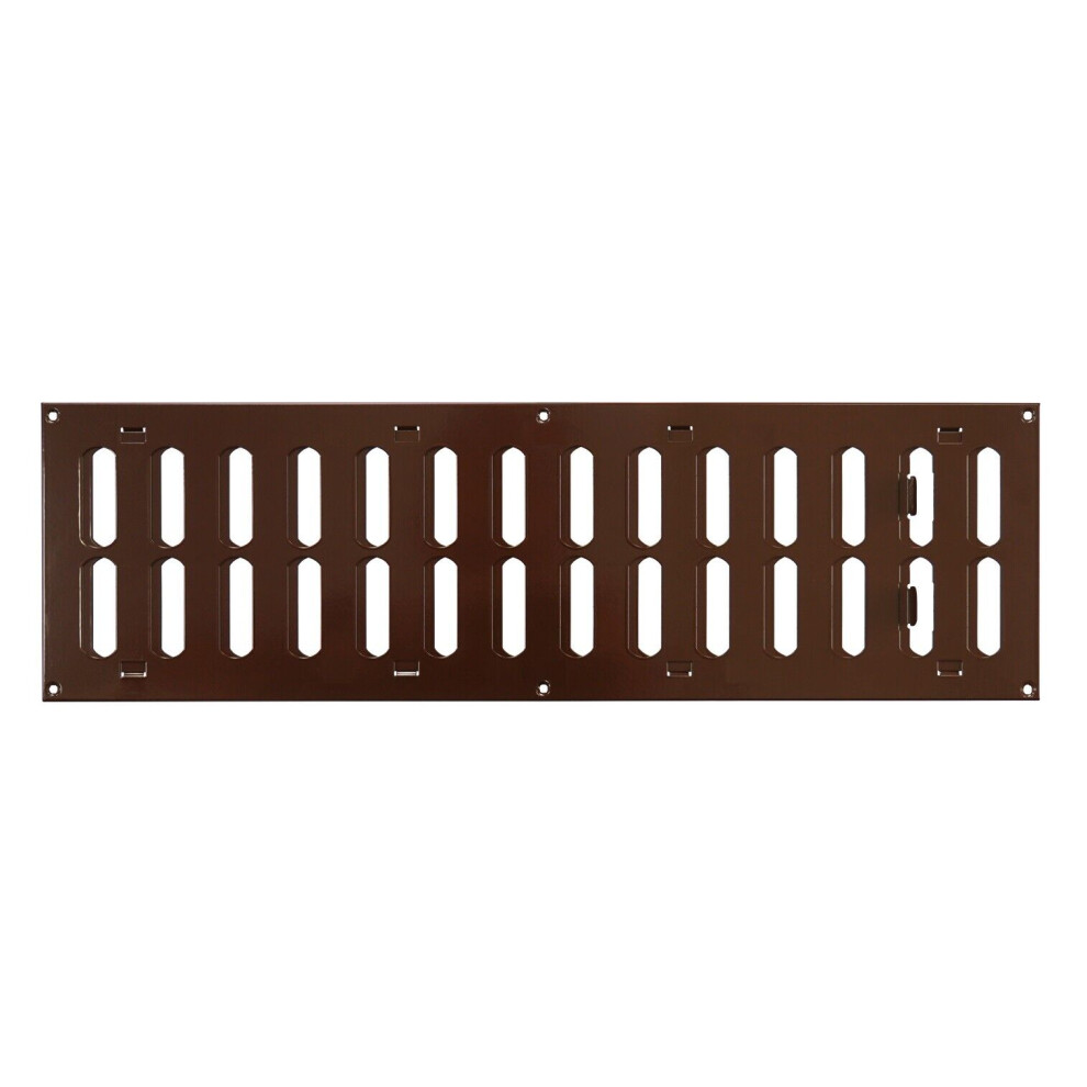 Brown Metal Air Vent Grille 500Mm X 150Mm 5056517972106