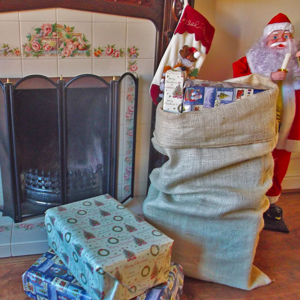 Traditional Large Hessian Santa Sacks Stockings Christmas Xmas Gifts Presents