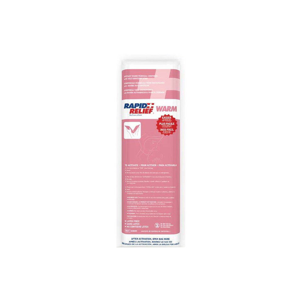 Rapidrelief Rapid Relief Instant Warm Perineal Compress 5"X 16" White 16"