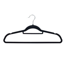 (Black) Pack of 50 Heavy-Duty Non-Slip Velvet Hangers