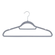 (Grey) Pack of 50 Heavy-Duty Non-Slip Velvet Hangers
