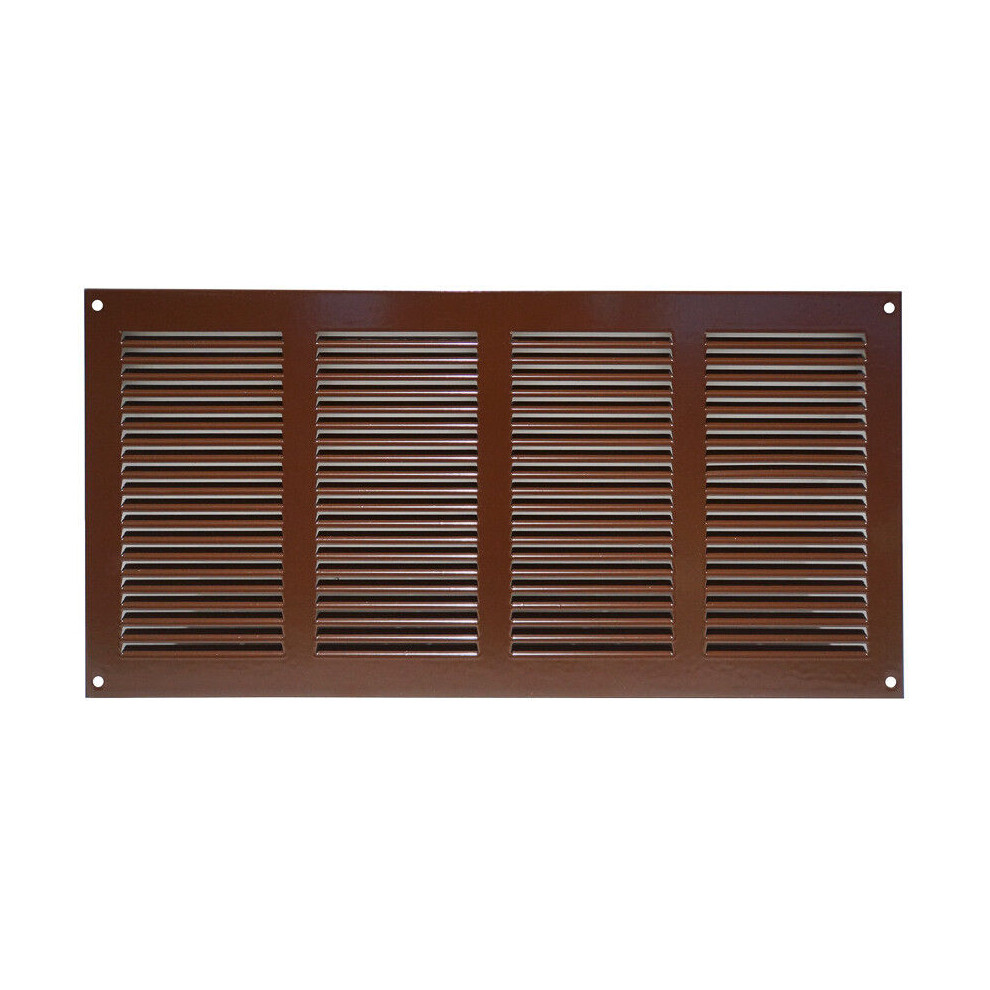Brown Metal Air Vent Grille 400Mm X 200Mm 5056517972151