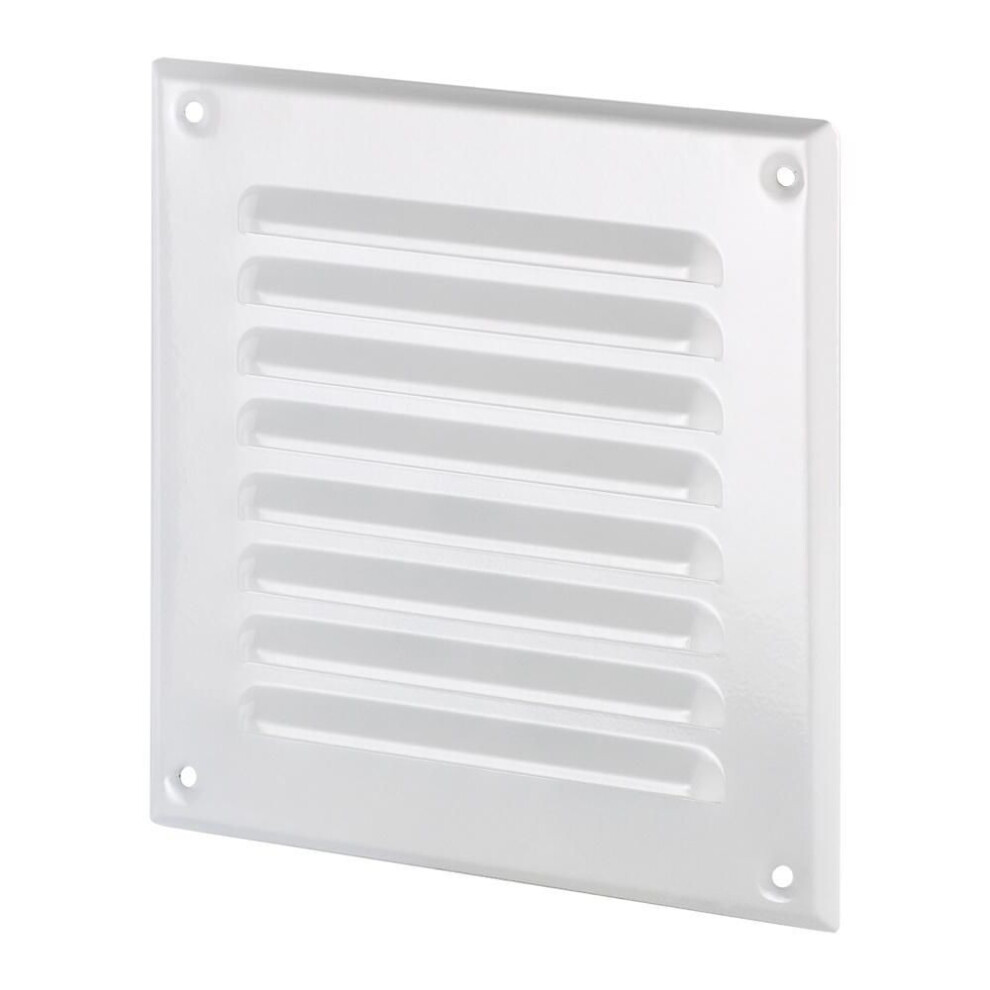 White Metal Air Vent Grille 195Mm X 195Mm 5056517972267