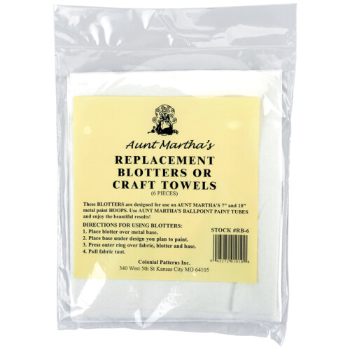 Tia Martha Blotters 6/PKG White