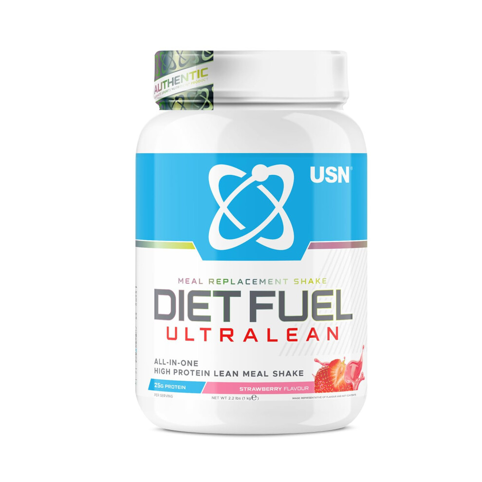 Usn Diet Fuel Ultralean Strawberry 1Kg: Meal Replacement Shake, Diet Protein Powders For Weight Control And Lean Muscle Development