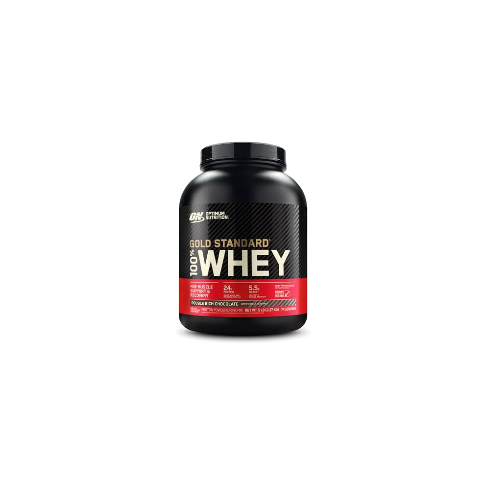 Optimum Nutrition Gold On Standard 100% Whey Muscle Building And Recovery Protein Powder With Naturally Occurring Glutamine And Bcaa Amino Acids