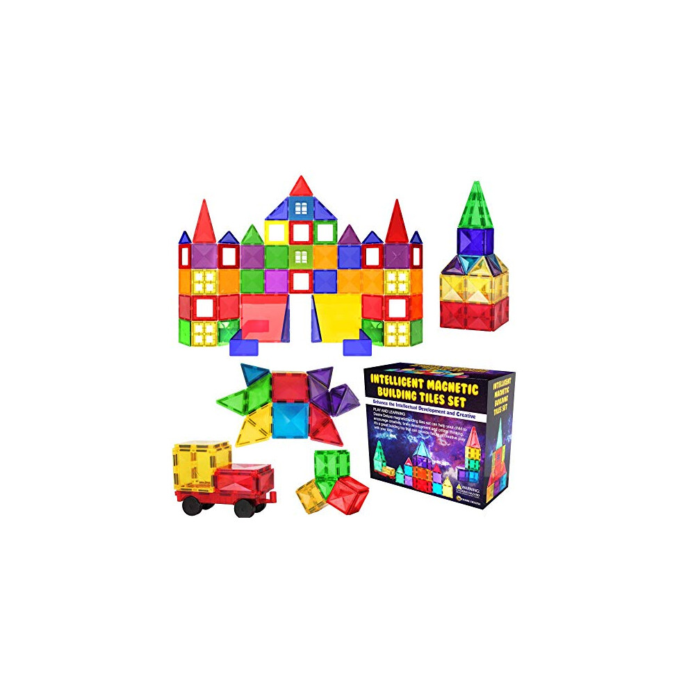 Desire Deluxe Magnetic Building Blocks Tiles STEM Toy Set 57PC â Kids Learning Educational Construction Toys for Boys Girls Present