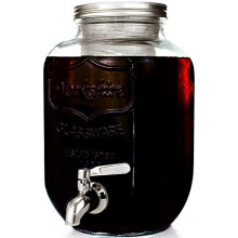 Willow & Everett Cold Brew Maker - Iced Coffee Makers - Glass Mason Jar w/Stainless Steel Spout - Removable Filter - Airtight Jug w/Tap