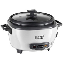 Russell Hobbs Electric Rice Cooker - 1.2kg (6 Portion - 145g per serving) Removable non stick bowl, Dishwasher-safe bowl & lid, Steamer basket
