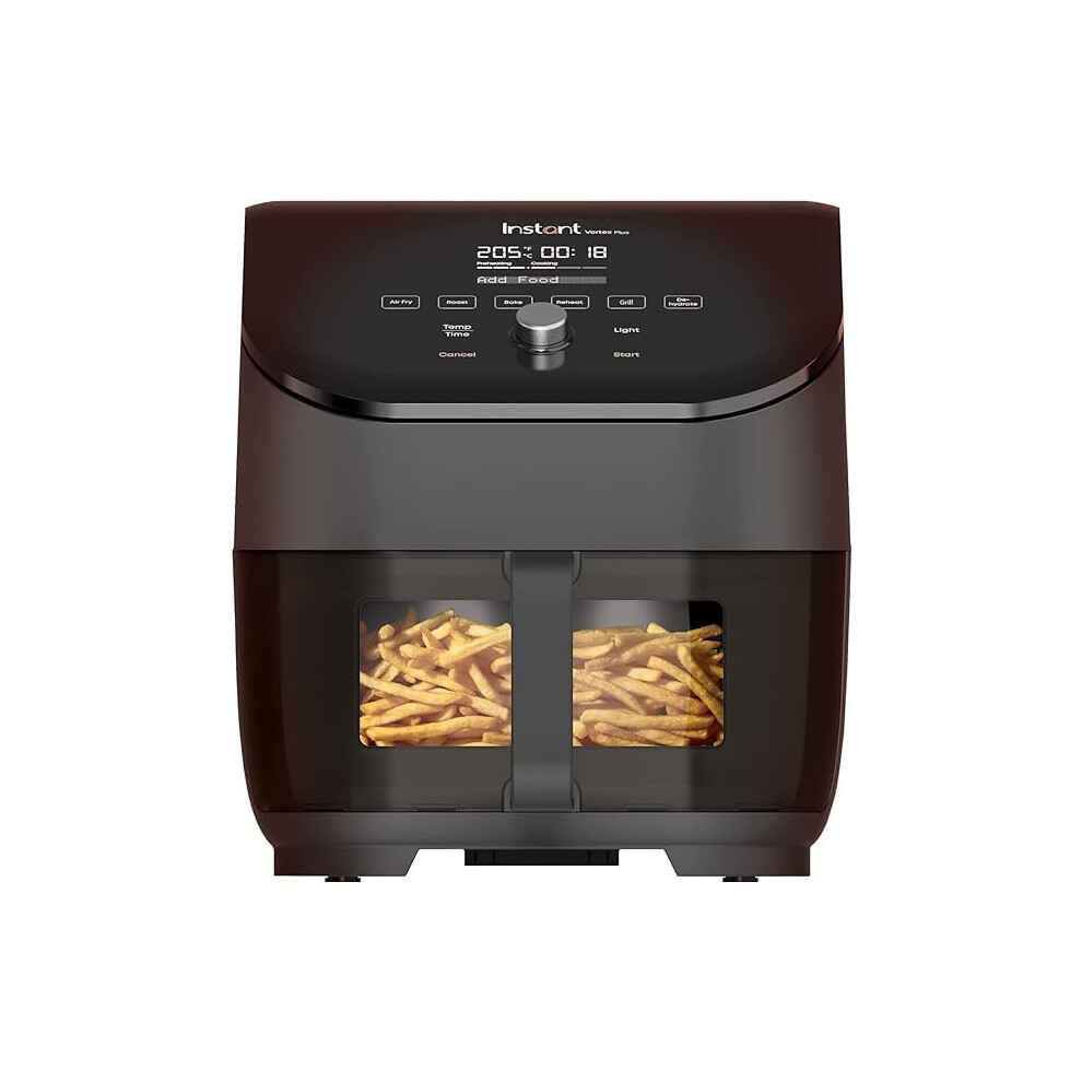 Instant Vortex Digital Air Fryer with Single ClearCook Drawer and 6 Smart Programmes - Air Fry, Bake, Roast, Grill, Dehydrate - 5.7L, Black - 1700W